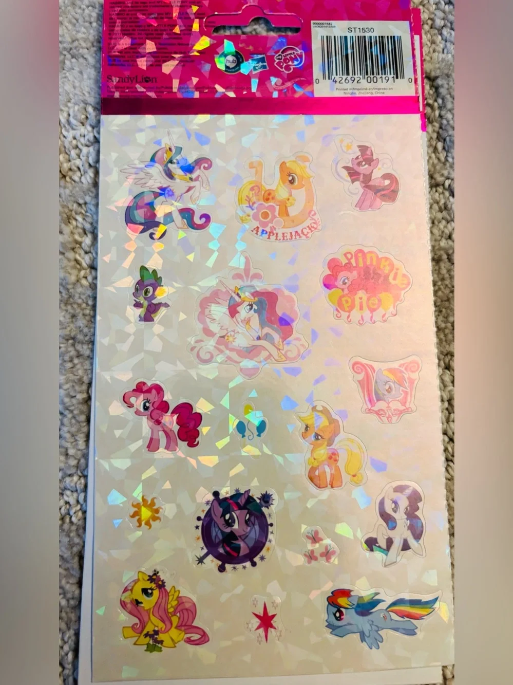 My Little Pony Holographic Sticker Sheets